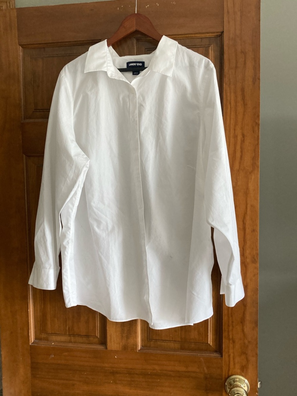 White long sleeve button down blouse